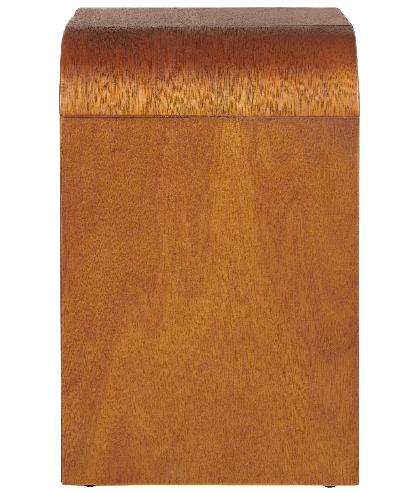 SAFAVIEH Home Collection Liasonya Natural Brown Waterfall Curved Side End Accent Table for Living Room Bedroom (Fully Assembled)