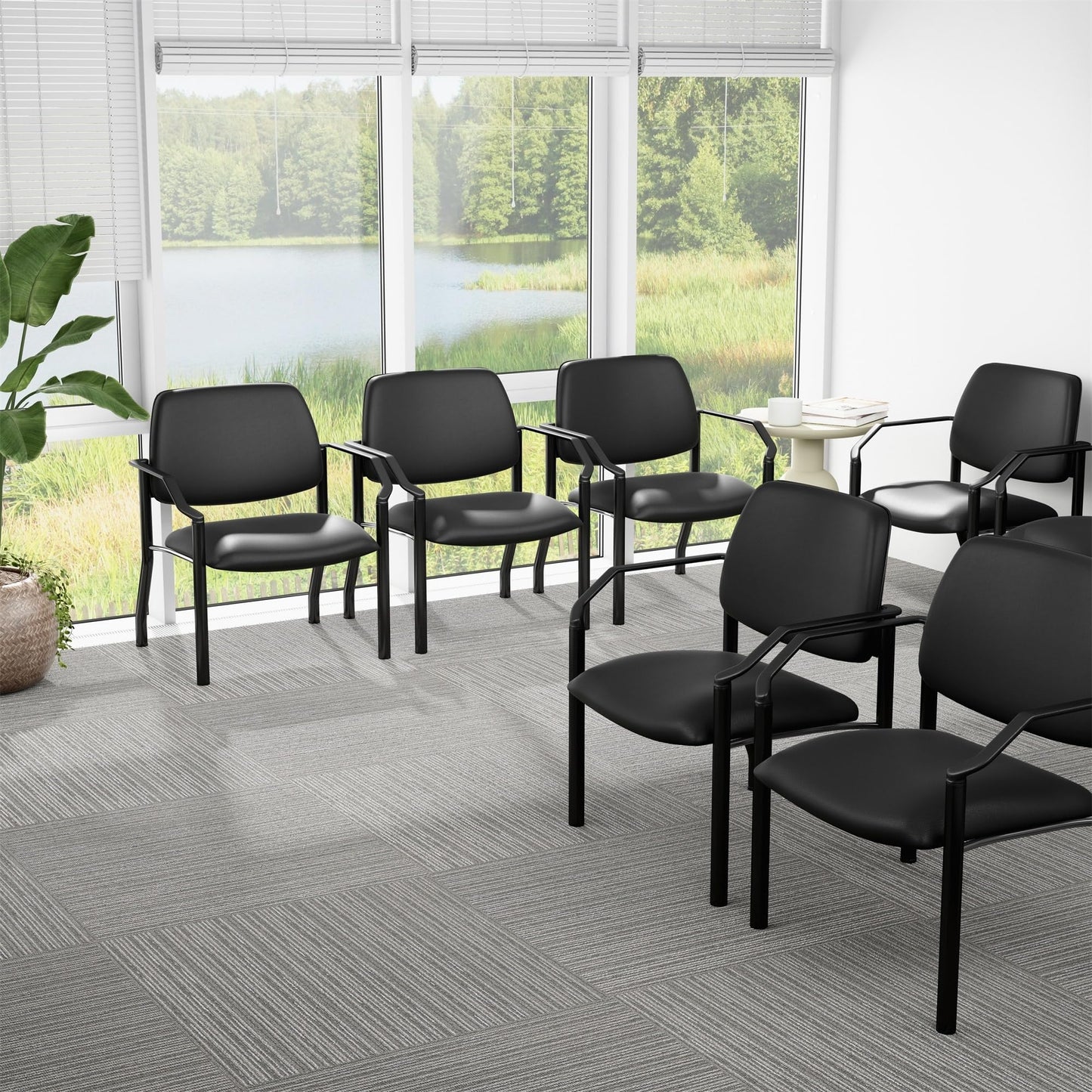 Boss Office Products Guest Chair 500 lb. Weight Capacity in Black
