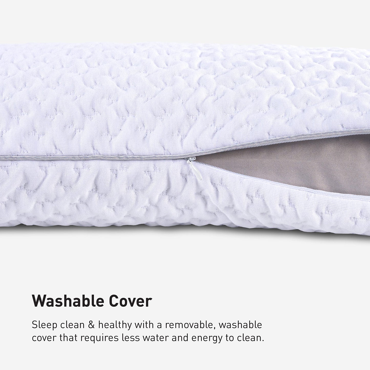 Bedgear Balance Cuddle Curve Performance Pillow - Size 0.0 - Moisture-Wicking Pillow for Side Sleepers - Medium Firmness Bed Pillow- Hypoallergenic, Washable Removable Cover - 20" W x 26" L x 4.75" H