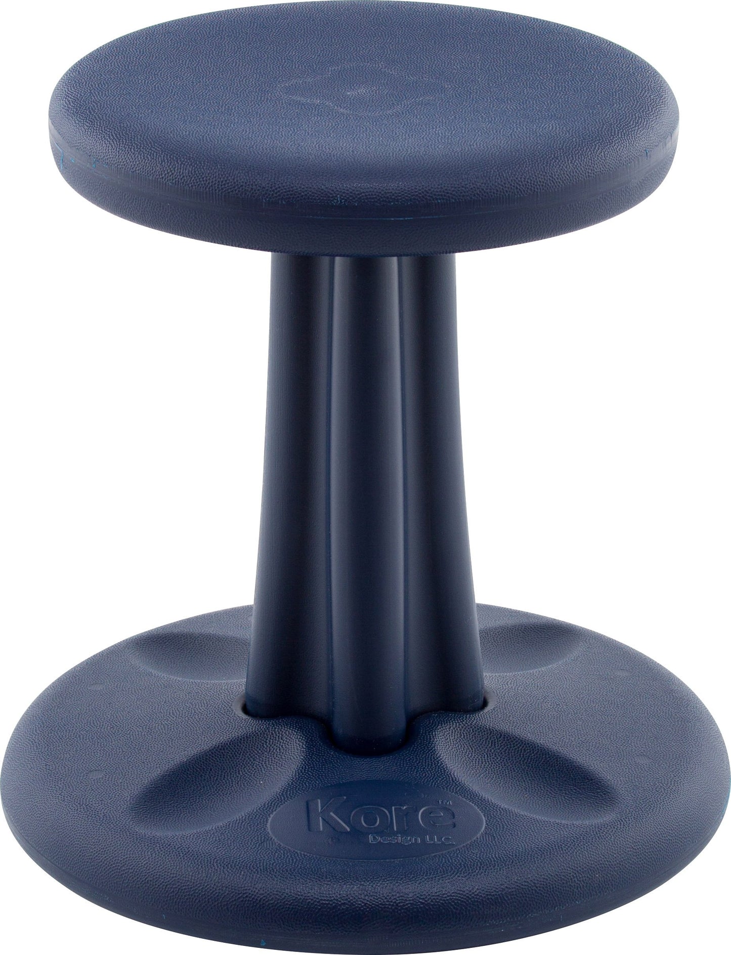 KORE Design Wobble Stool Chair, Girls + Boys Kid Desk Stools, Ergonomic Small Office Chairs, Flexible Seating for Active Child, ADD/ADHD, Classroom, School, Home, Kids (14in), Age 6-7 yrs, Dark Blue