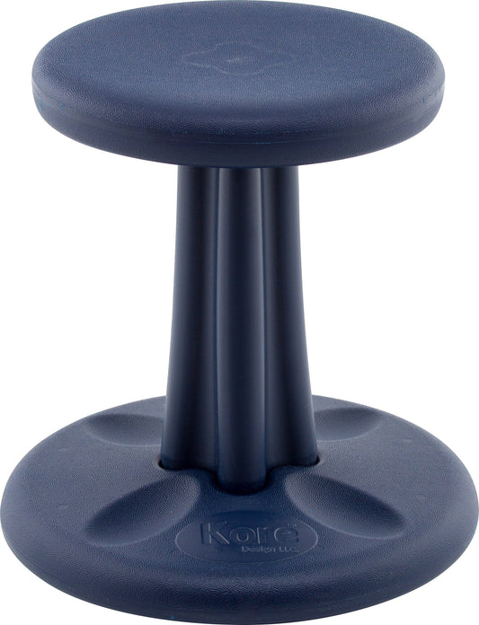 KORE Design Wobble Stool Chair, Girls + Boys Kid Desk Stools, Ergonomic Small Office Chairs, Flexible Seating for Active Child, ADD/ADHD, Classroom, School, Home, Kids (14in), Age 6-7 yrs, Dark Blue