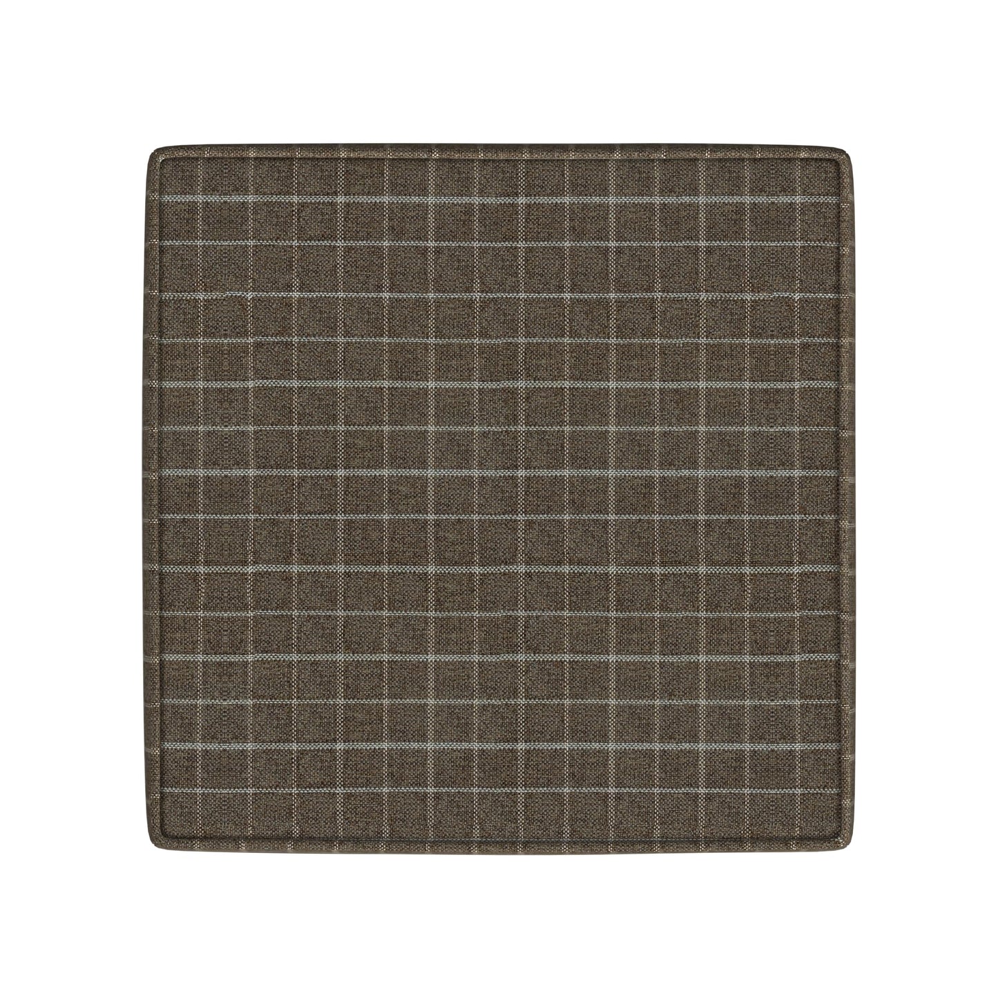 HomePop 18" Classic Square Storage Ottoman - Brown Windowpane