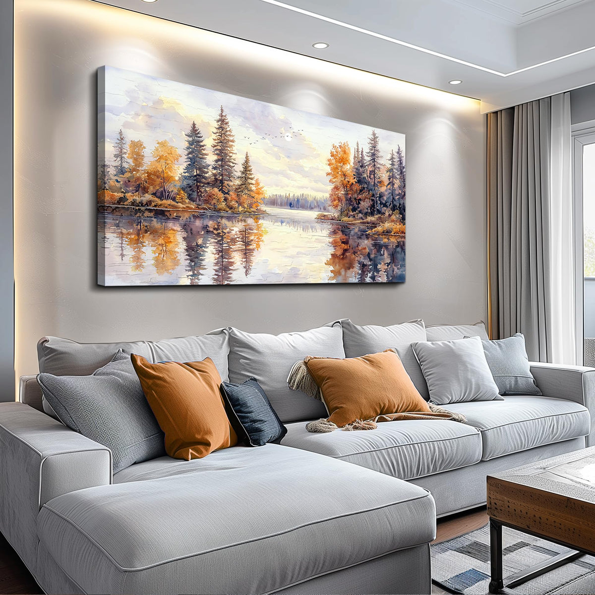 PHAOHUAXM Abstract Ink Landscape Painting Wall Art Painting Modern Canvas Print Natural Landscape Art Pictures Living Room Dining Room Wall Decor Bedroom Office Home Decoration Aesthetics 20x40 In