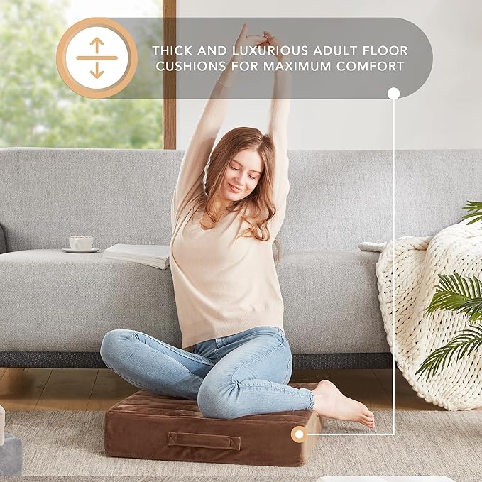 Codi Large Floor Pillow, Meditation Cushions