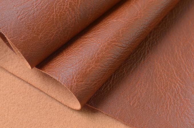 Wento Thick 2 Yard Faux Leather Fabric Soft Skin Grain PU Leather Fabric