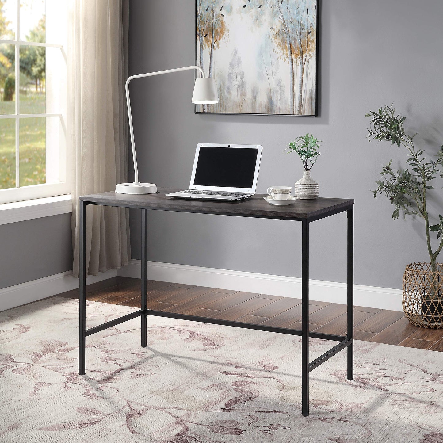 OSP Home Furnishings Contempo 42-Inch Desk, Ash