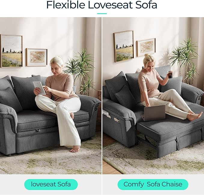 LINSY HOME Sectional Loveseat Sofa