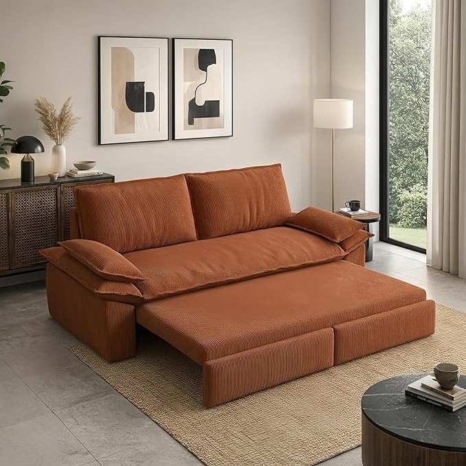 73.2" Sofa Bed Queen, 3-in-1 Pull Out Sofa Bed
