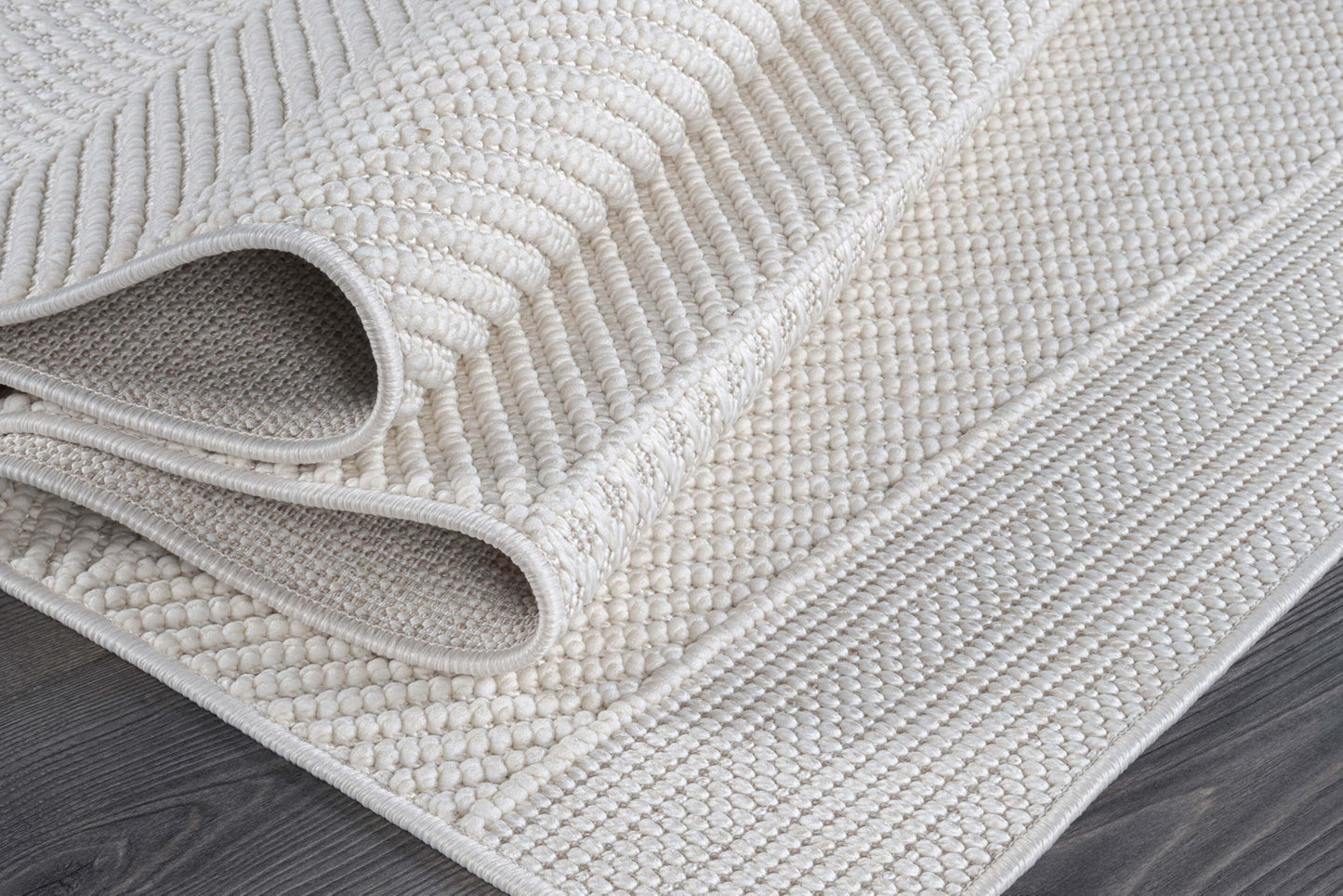 Beverly Rug Micro Loop Area Rug White 8x10 Modern Luxury Soft Boho Geometric Durable Indoor Area Rugs for Living Dining Room Office Stain Resistant Non Shedding Casual Indoor Carpet White 8 x 10
