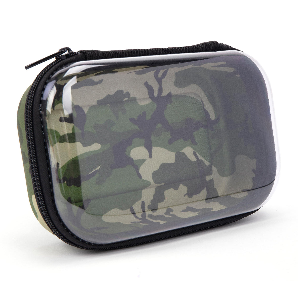 ZIPIT Clear Top Pencil Case for Kids, Durable Pencil Box for School, Large Capacity Stationery Organizer Box, Camo
