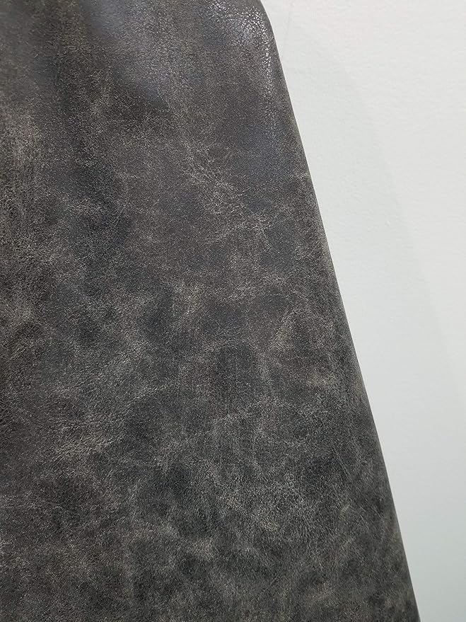 NAT Leathers | Crazy Horse Faux Leather Upholstery Fabric Leather by The Yard