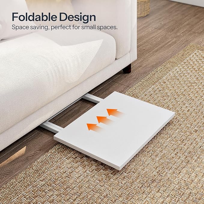 HOOBRO Folding TV Tray Tables, Industrial Snack Tables
