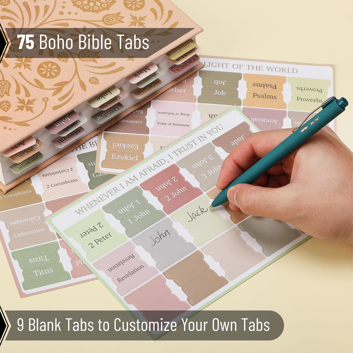 Mr. Pen- Bible Cover Case for Women, Large Bag with Durable Handle, 24-pcs Bible Journaling Kit & Study Supplies with No Bleed Highlighters and Pens, Christian Gift for Women