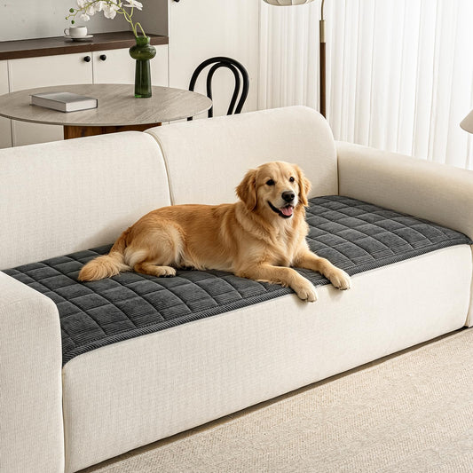 PJLZJFBY Couch Covers for Dogs Washable, 27.6"x82.7" Non Slip Couch Covers for Loveseat Sofa Pet Friendly, Soft Fuzzy Sofa Covers for Pet, Dog Couch Cover Furniture Protector(1PC,Dark Grey)