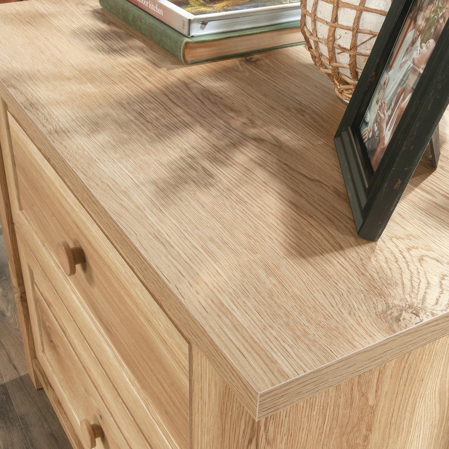 Sauder Hillmont Farm File Cabinet, Timber Oak Finish