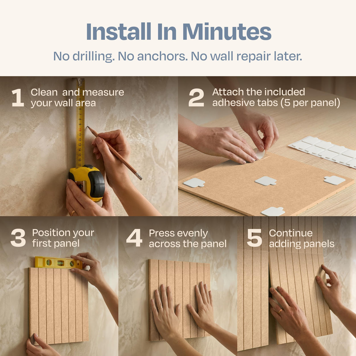 Ekkogo X-Large Cork Board Alternative 12-Pack Felt Bulletin Board Thick and Decorative Pin Board for Home Office Walls 47.24 x 35.43 Inches with 72 Adhesive Tabs - [Soft Camel]