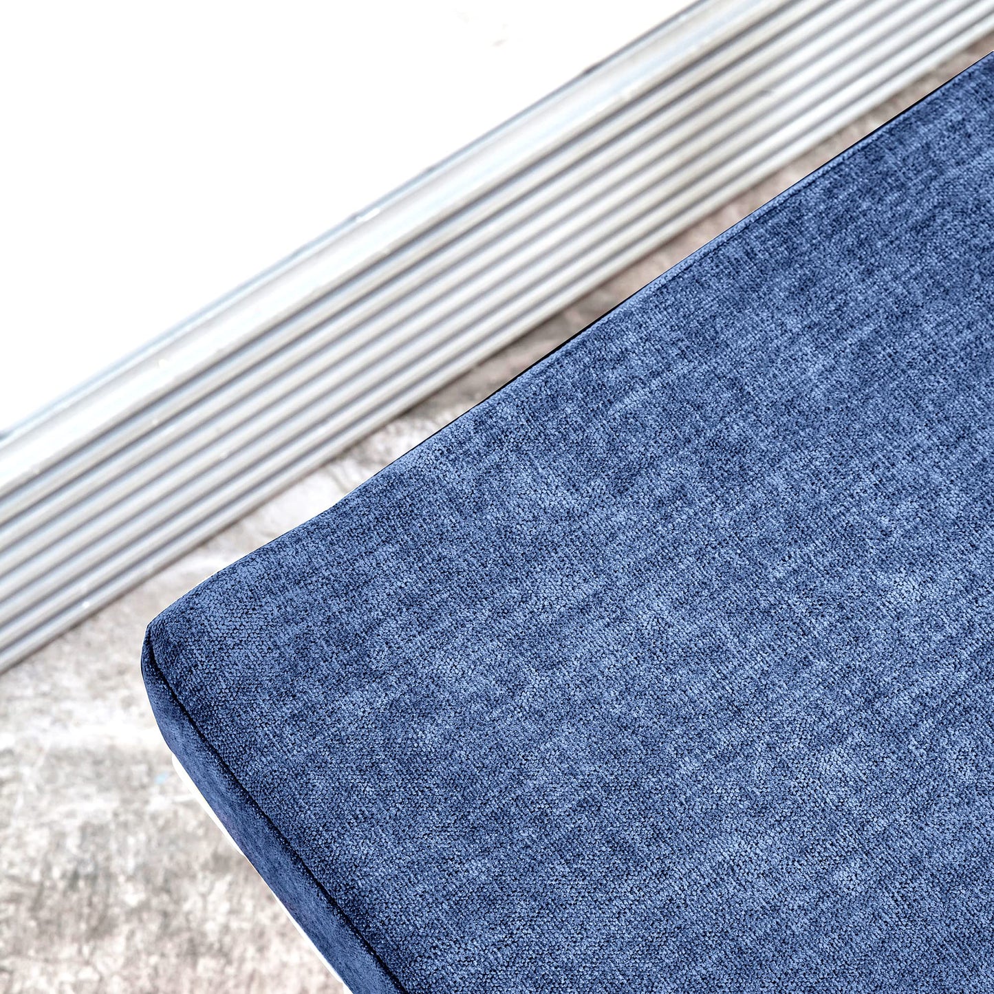 Loveboat Piano Bench Cushion, Washable Bench Pad for Shoe Storage, Window, Piano, Dining 30"x14"x2" Navy