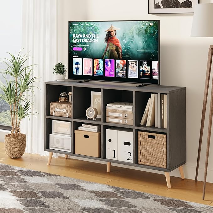 8-Cube Bookshelf 2 Tier Retro Bookcase