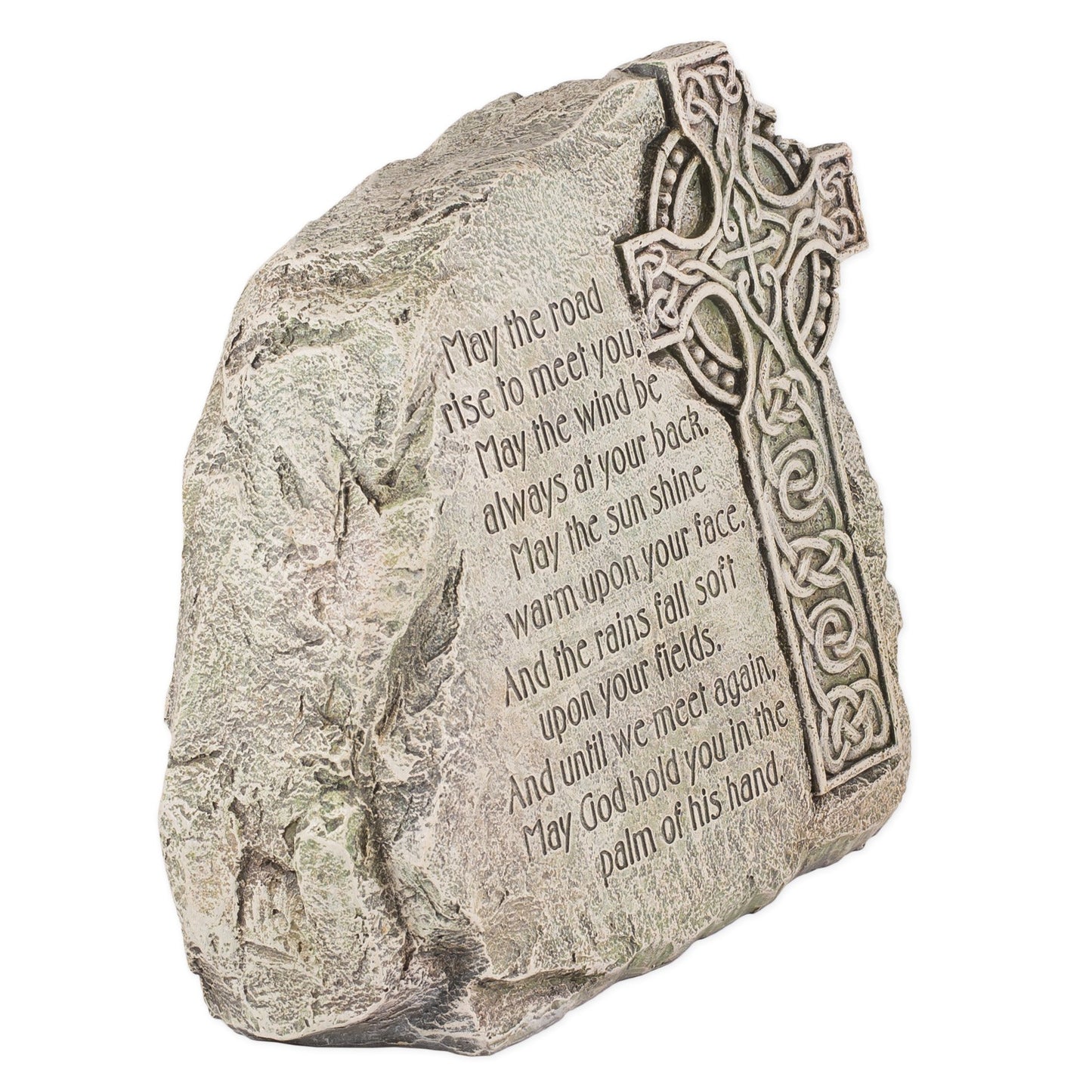Joseph’s Studio by Roman 8" Celtic Cross Garden Plaque, Irish Inspired Religious Outdoor Wall Décor, Resin Stone Finish