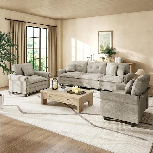 HERA'S HOUSE 3 Pieces Modular Sectional Sofa Sets, Oversized Couch Set