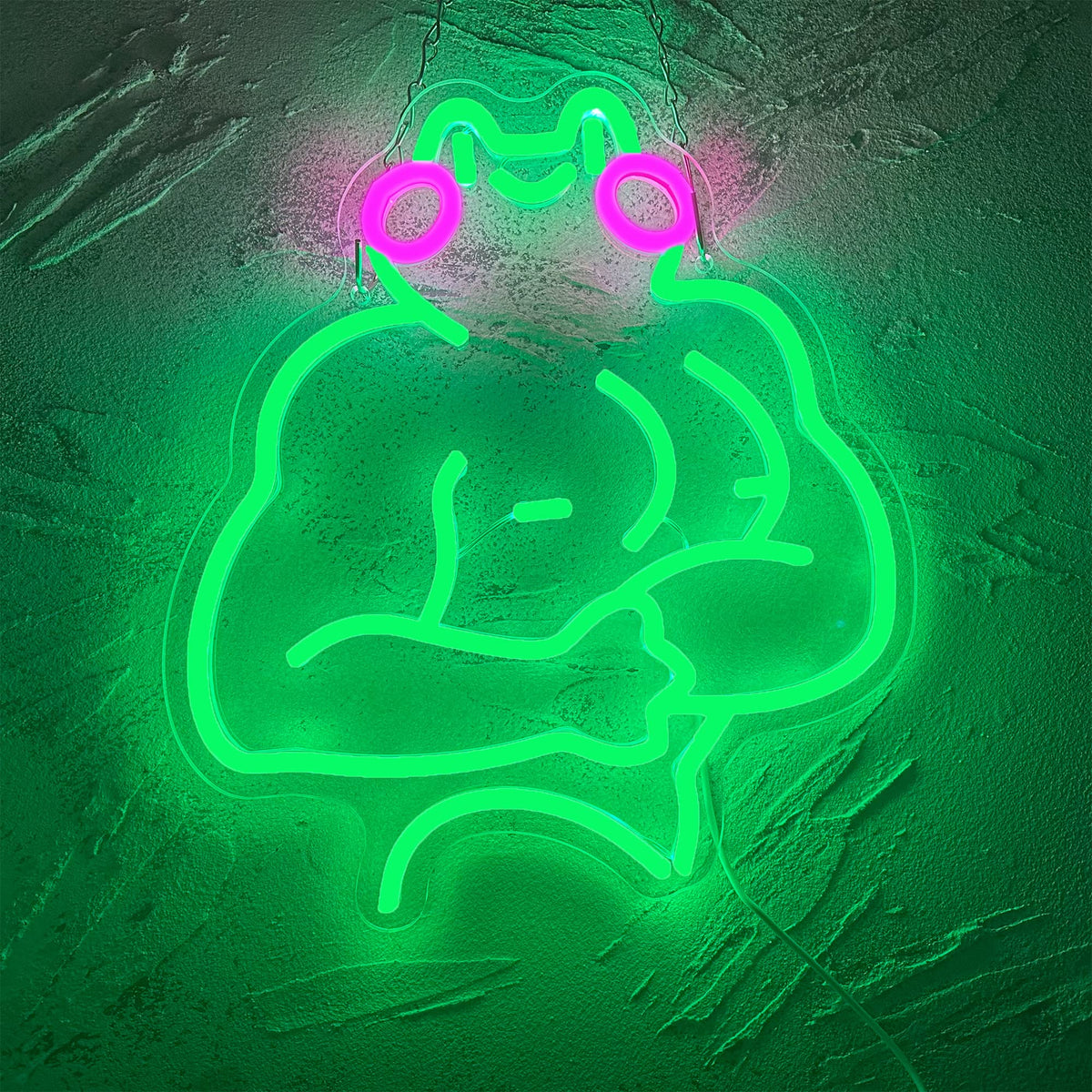 Fitness Frog Neon Sign - LED Muscle Frog Neon Light Sign 11.8x13 Inch Gym Room Wall Art USB Powered Gym Wall Decor Motivational Workout Room Home Office Art Christmas Birthday Gift