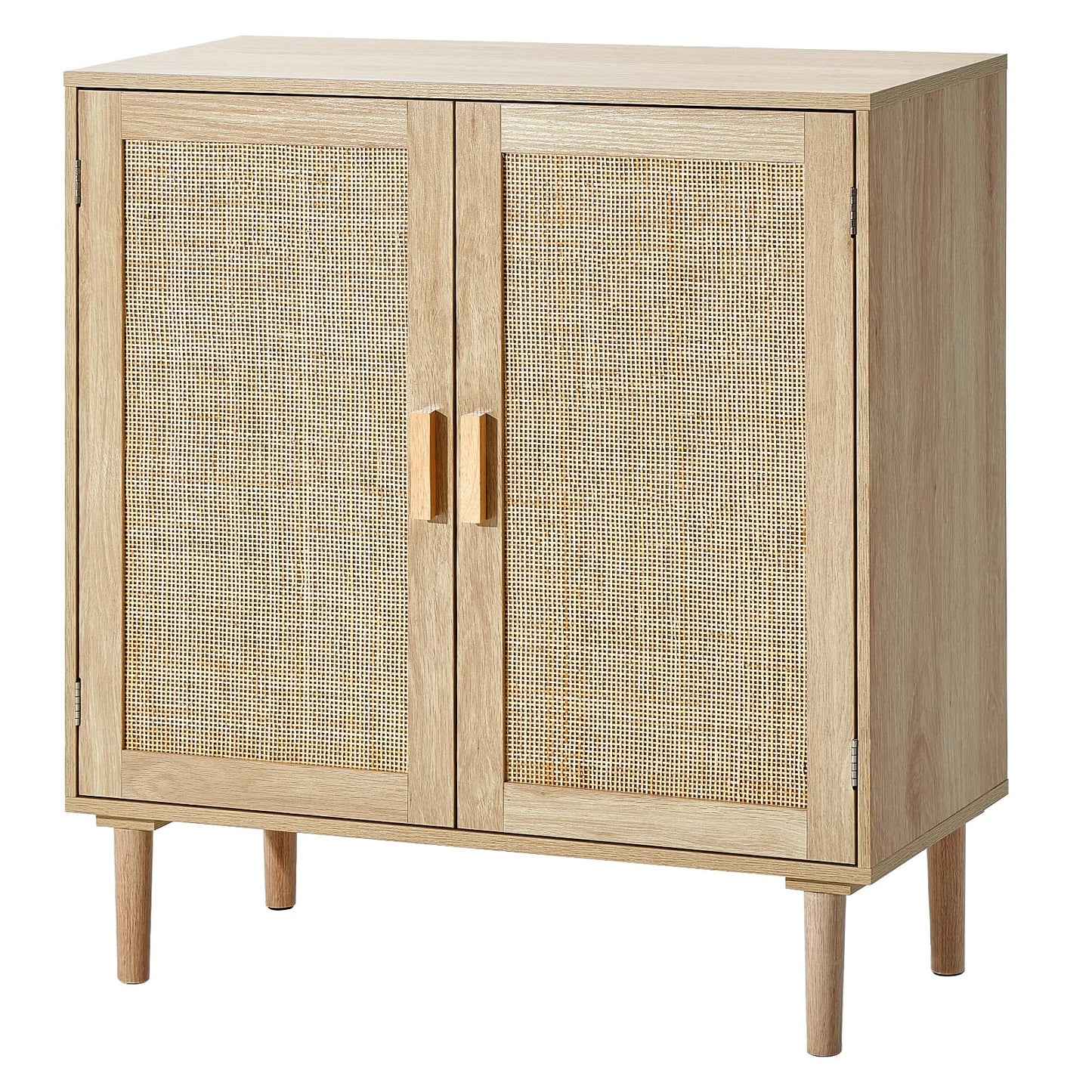 VEVOR Sideboard Cabinet, Buffet Cabinet with 2 Magnetic Doors and Adjustable Shelves, Sideboard Buffet for Hallway, Entryway, Living Room, or Kitchen, Natural