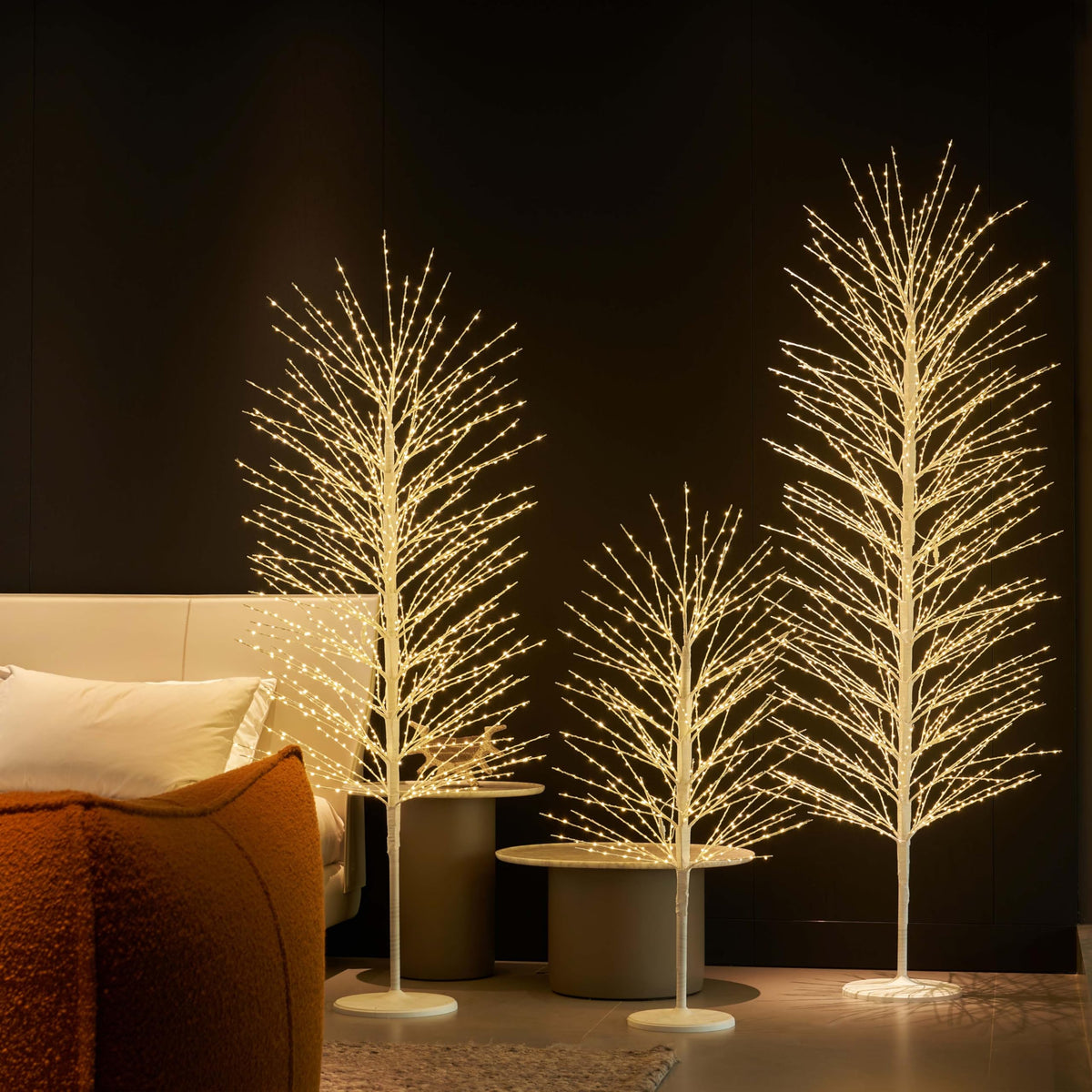 Hairui Lighted White Tree with 576L Warm White Fairy Lights 4FT, Twig Tree with Lights for Indoor Outdoor Home Thanksgiving Christmas Winter Holidays Party Decoration