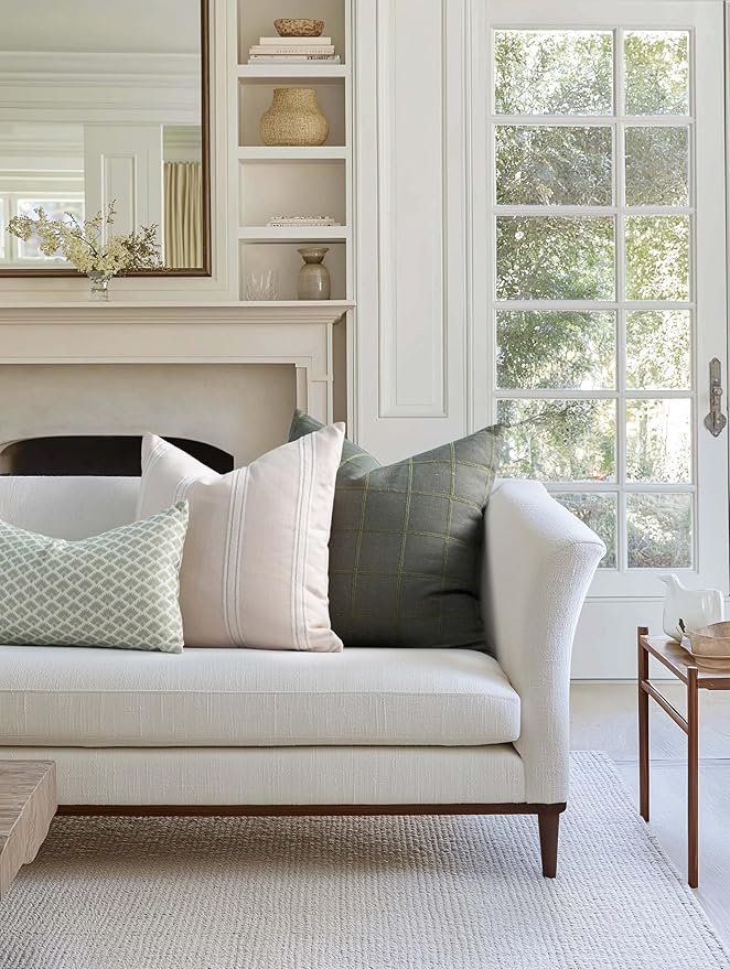 Crumbs Home Modern Farmhouse Fall Linen Indoor Outdoor Lumbar Pillow Cover Only