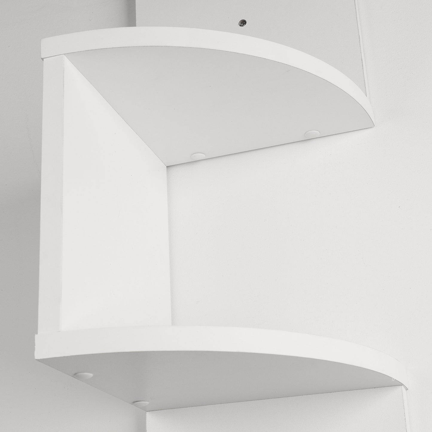 Danya B. XF11035W Large Decorative 5-Tier Corner Floating Wall Mount Display Shelving Unit - White