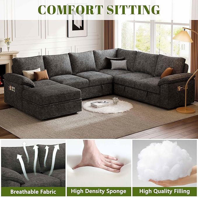 108 Inch Sectional Sleeper Sofa
