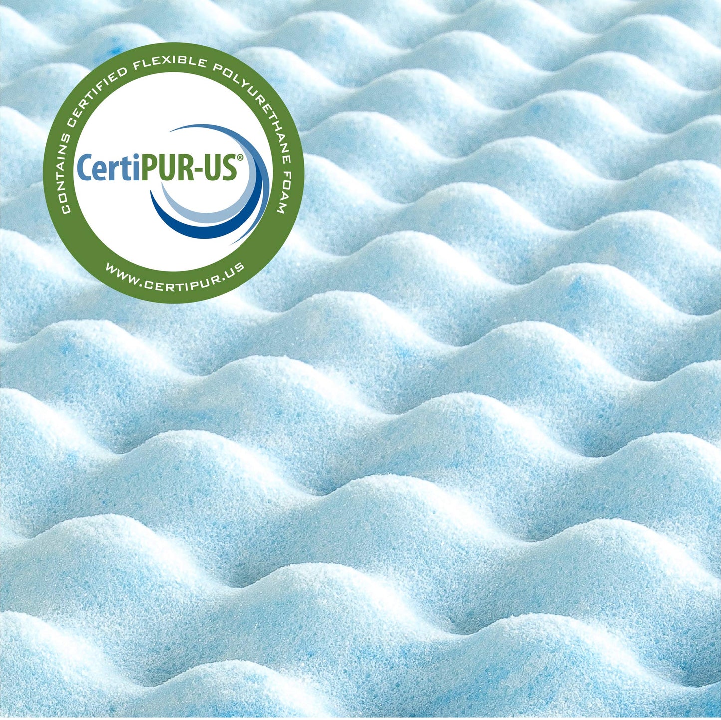 ZINUS 1.5/2/3/4-inch Swirl Gel Cooling Memory Foam Mattress Topper, Cooling Airflow Design, CertiPUR-US Certified (1.5 in, Twin)