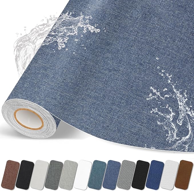 Fabric Repair Patches, 17X79 inch Linen Self-Adhesive Fabric Repair Tape