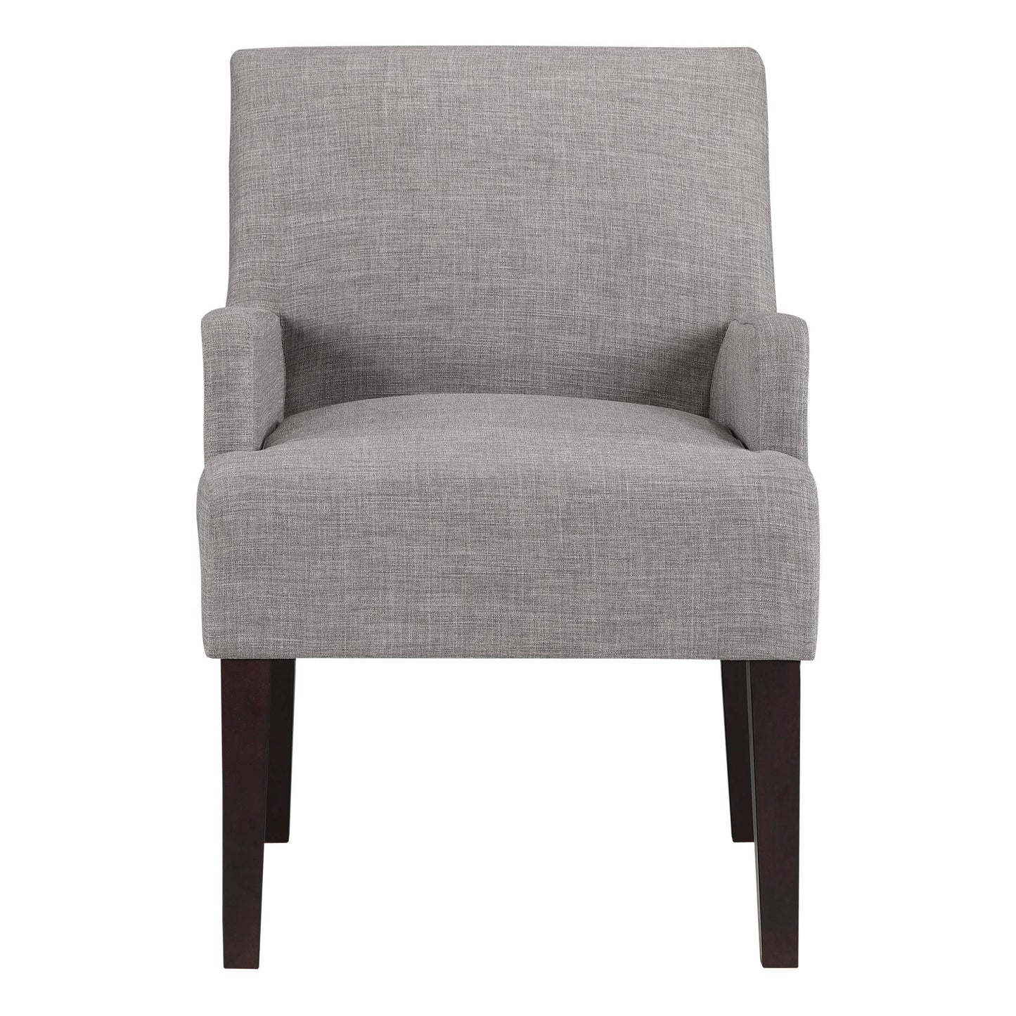 OSP Home Furnishings Main Street Upholstered Guest Chair with Espresso Finish Accents, Cement Grey Fabric