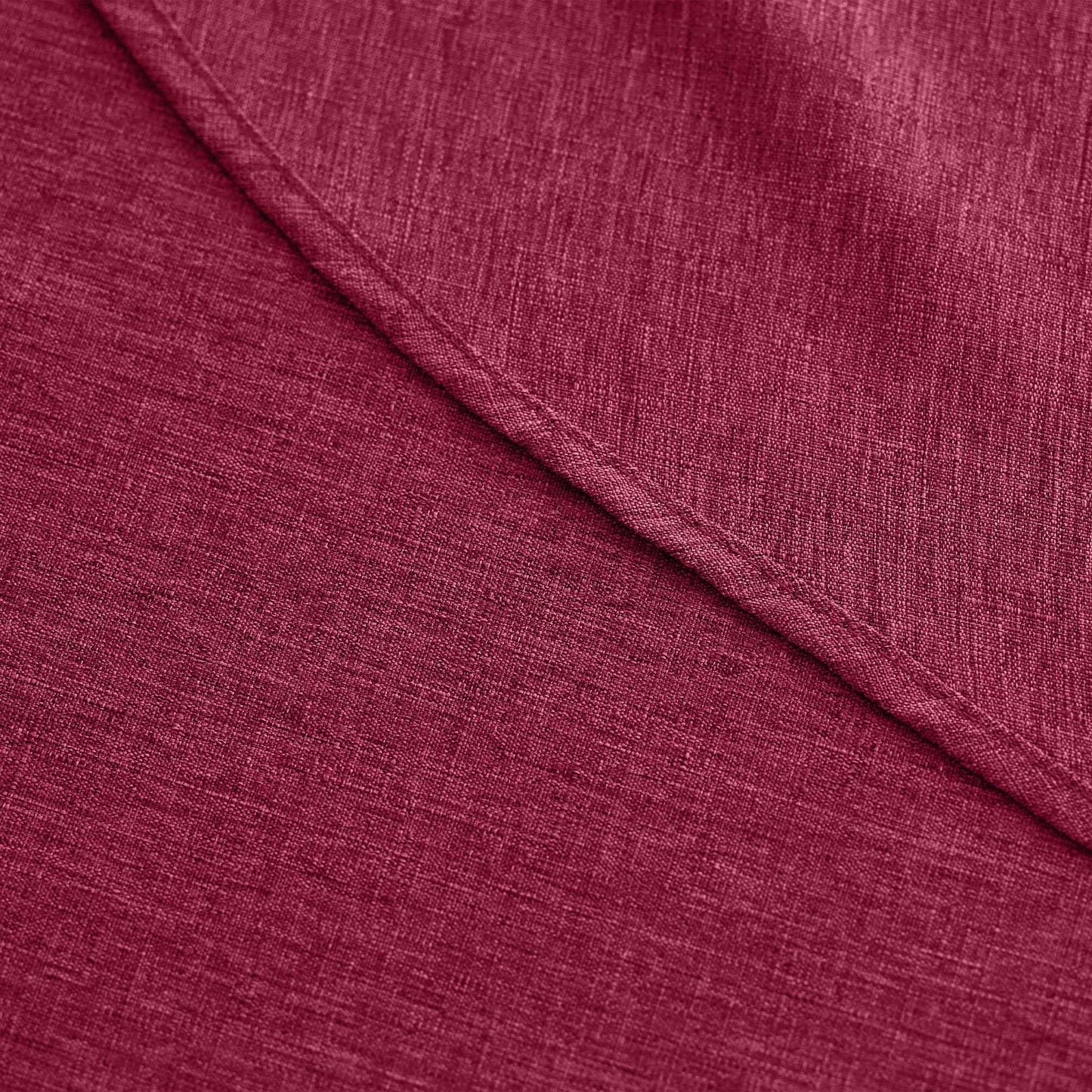 Decorelia Christmas Red Waterproof Round Table Cloth for Round,Decorative Farmhouse Tablecloths Table Cover for Holiday,Banquet,Dining& Kitchen (60 Inch,Round (2-4 Seats,Burgundy)