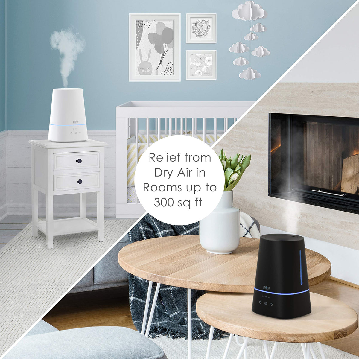 Pure Enrichment HUME Max - Easy Top-Fill Ultrasonic Cool Mist Humidifier, 3.7-L (1 Gallon) Water Tank, 3 Mist Settings, & Auto Shut-Off Timer - Ideal for Large Bedrooms, Nurseries & Dry Areas (White)