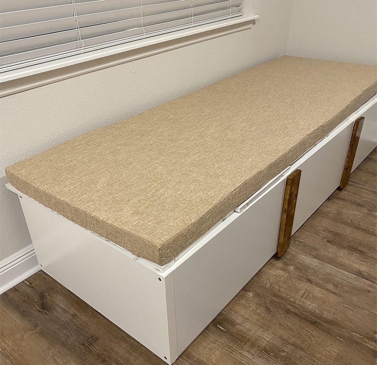 Kiyeocca Custom Bench Cushion for Indoor Furniture, Bay Window Seat Pad, Mudroom/Piano Bench Cushion Seating, Shoe Bench Pillow, Chair Cushion Pad Replacement, Made to Order