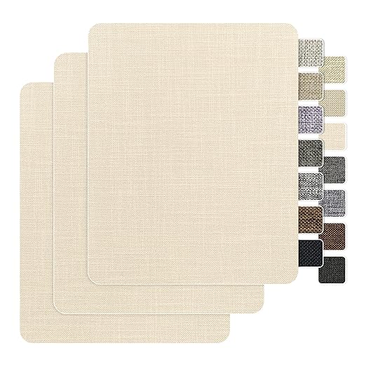 BESEZX Linen Fabric Repair Patch，3 PCS 9 * 11 Inch Self-Adhesive Couch Fabric