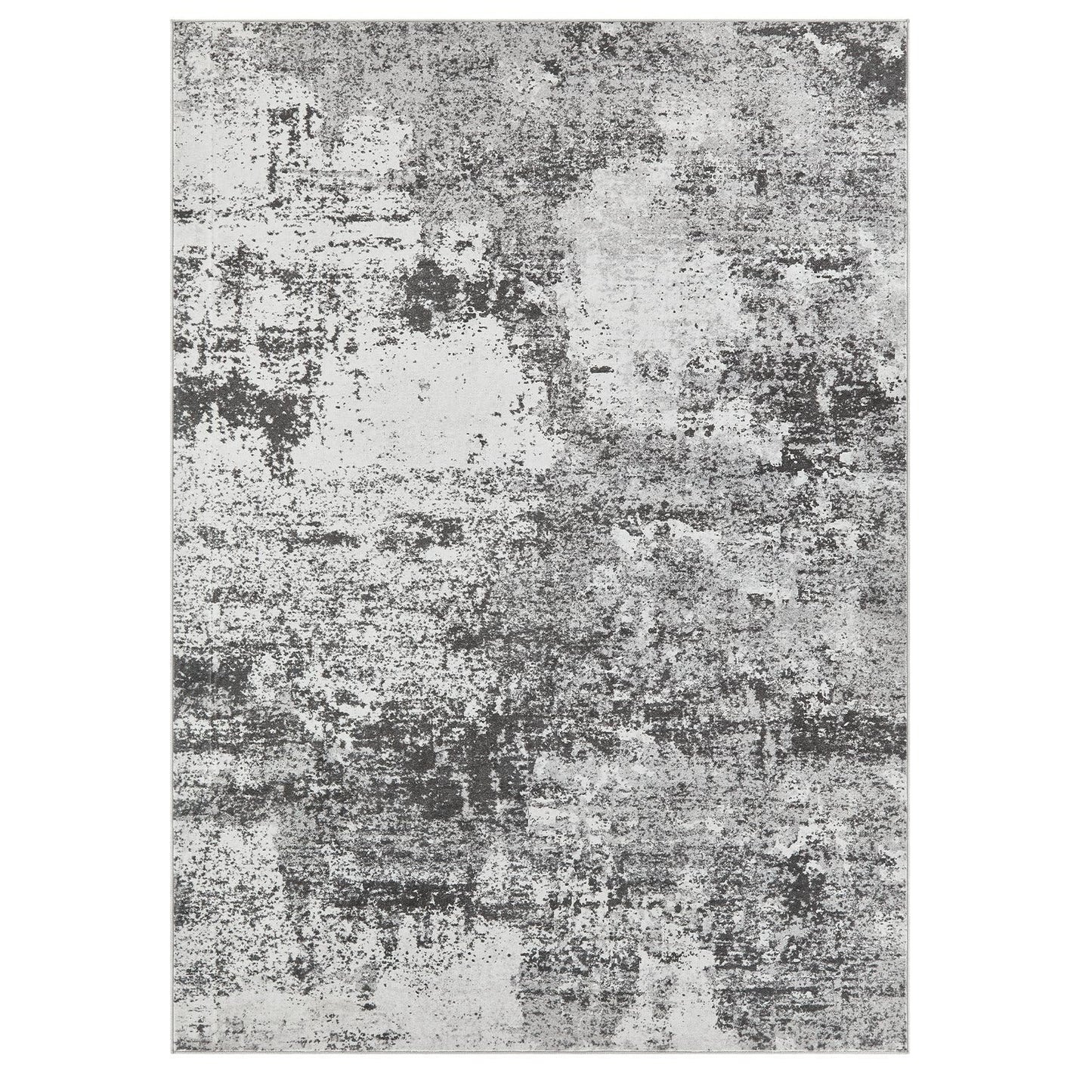 Micgeek Area Rug Living Room - 5X8 Abstract Washable Large Soft Foldable Non Slip Rug Neutral Modern Low Pile Carpet for Bedroom Nursery Dining Room Kitchen Home Office Indoor - Grey