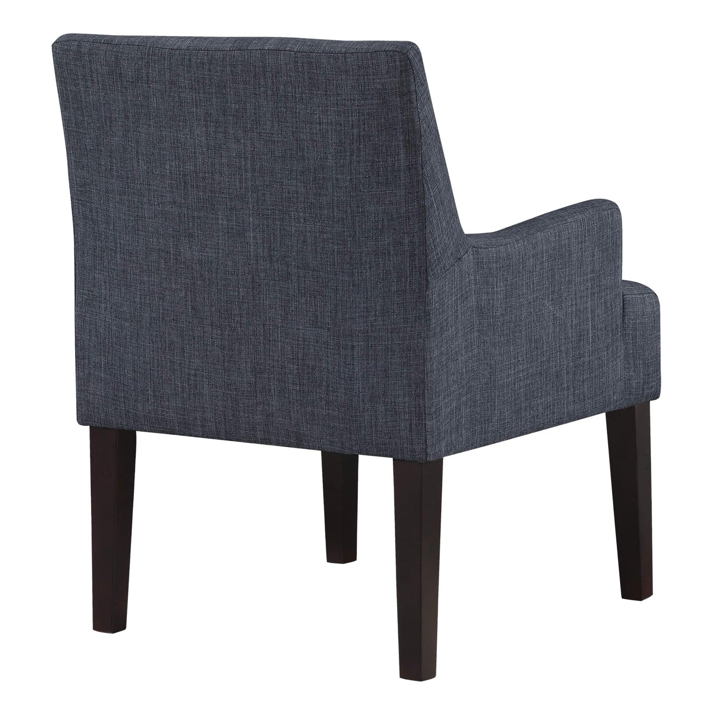 OSP Home Furnishings Main Street Upholstered Guest Chair with Espresso Finish Accents, Navy Fabric