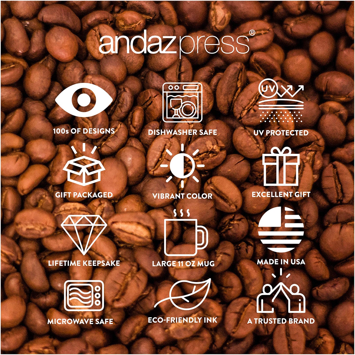 Andaz Press Funny 11oz. Ceramic Coffee Tea Mug Thank You Gift, Jazz Band Director Nutritional Facts, 1-Pack