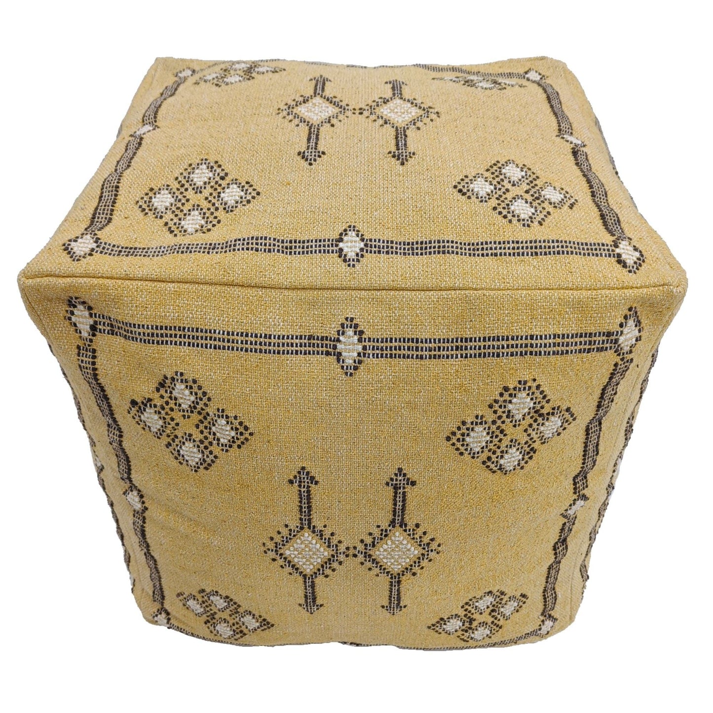 Trade Star Handcrafted Ottoman Floor Pillow Cover 100% Cotton Pouf Cover Handloomed Pouf for Living Room Thick Cotton Seating Pouffe Decor Luxurious Sabra Kilim Case Highly Durable