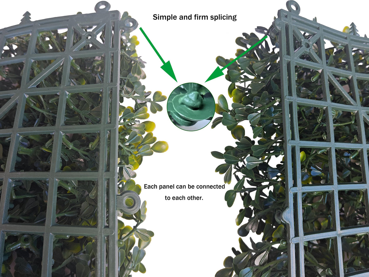 ODTORY Artificial Boxwood Roll Panels: 40 X 160 in(45 sqft) UV-Anti Artificial Ivy Privacy Fence Wall Screen for Indoor Outdoor Green Grass Wall Decor & Ivy Fence Covering Privacy