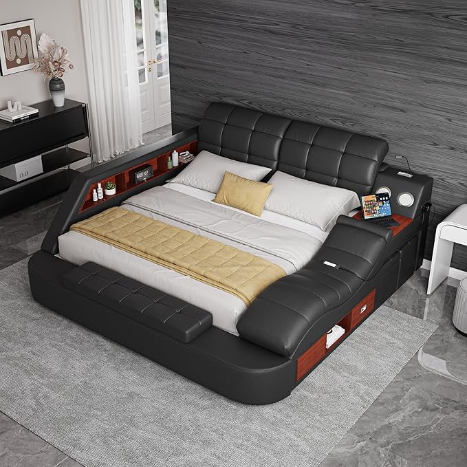 AF ARTISAN FURNITURE Queen Size Smart Multifuncional Bed Frame