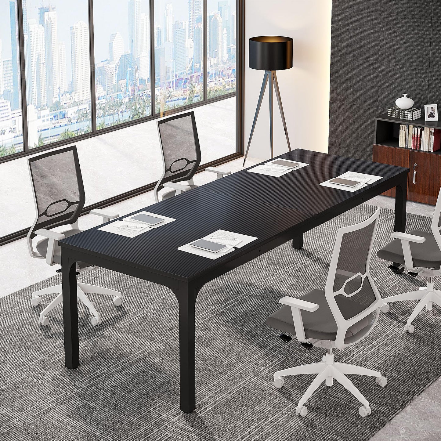 Tribesigns 6.5FT Conference Table, 78.7-Inch Rectangle Meeting Seminar Table, Large Business Tables for 6-8 People (Only Table)
