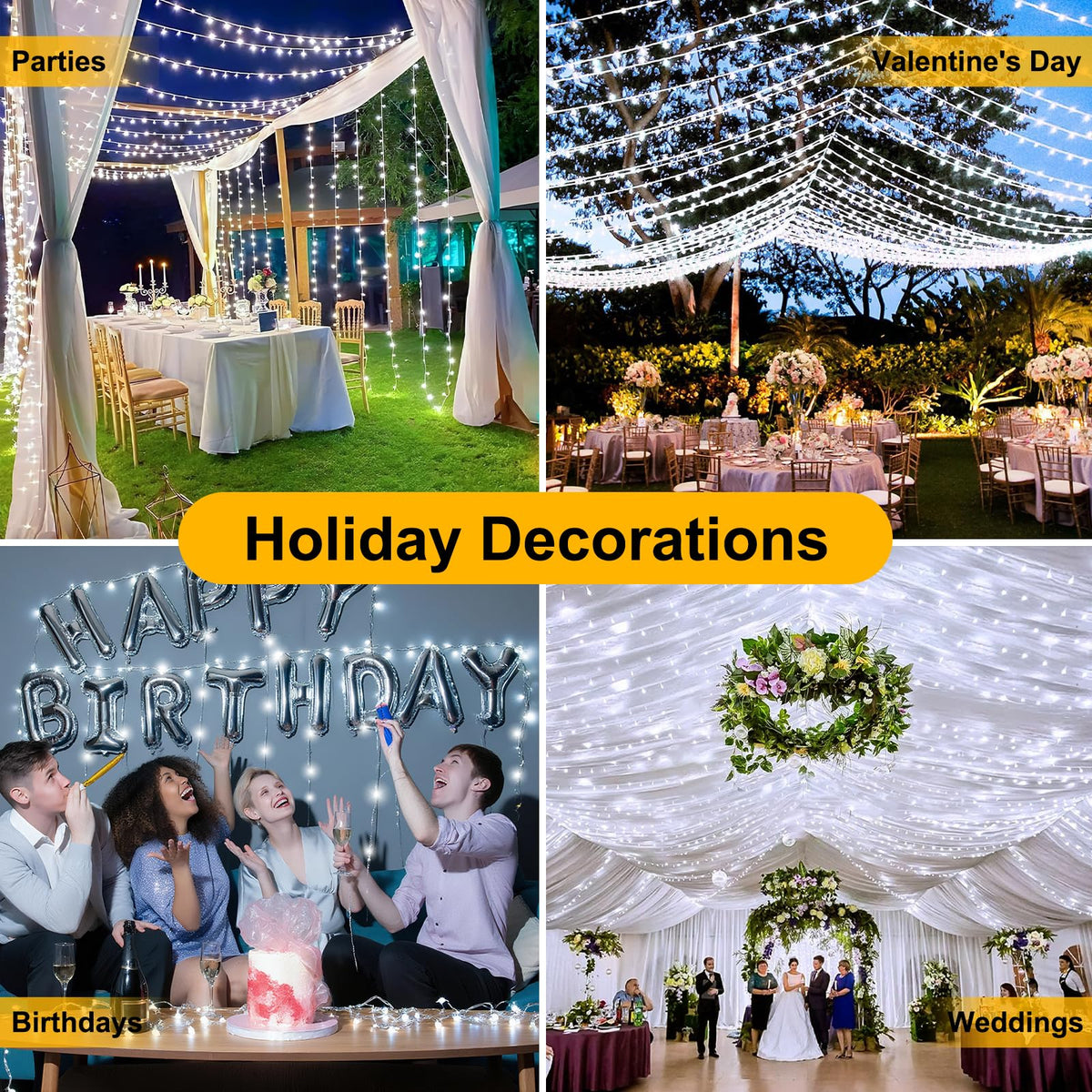 MGYIF 100FT 300 LED Christmas Lights Plug in,Cool White Waterproof Fairy Lights with Timer/8 Modes, Christmas Tree Lights Lighting Outdoor Indoor Garden Party Wedding Christmas Tree Decoration