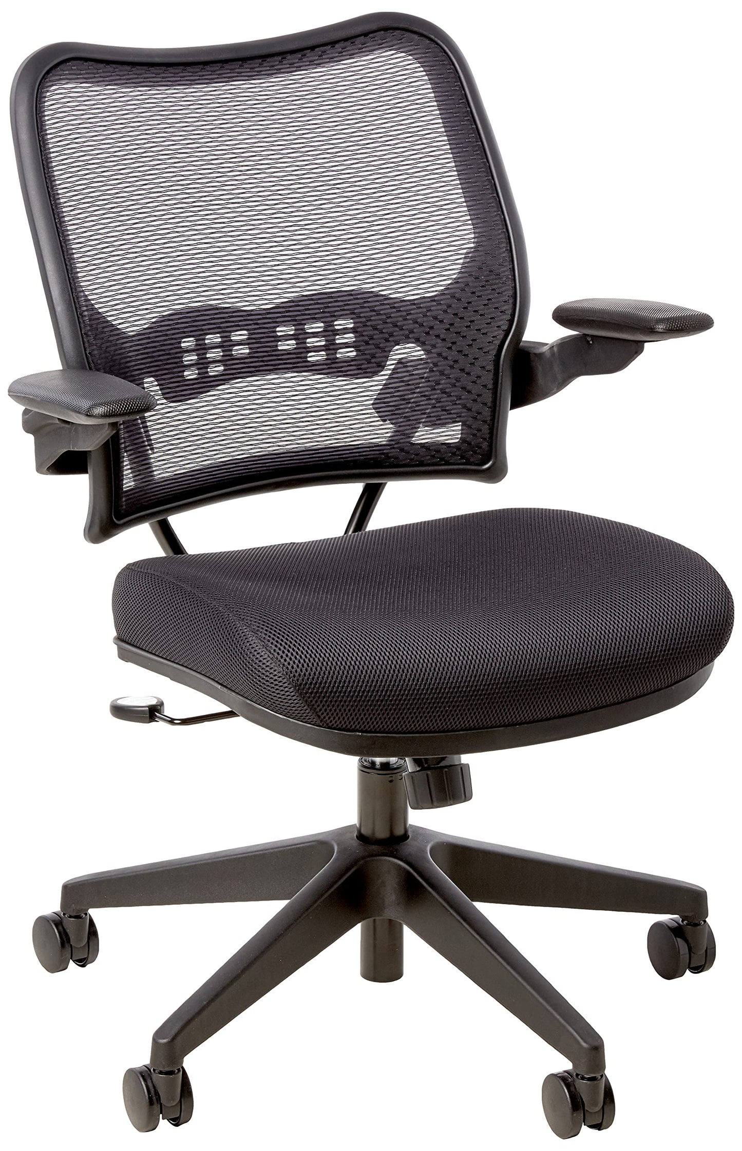 Space Seating 13 Series Deluxe Air Grid Manager's Office Chair with Built-in Lumbar Support and 2-to-1 Synchro Tilt, Black