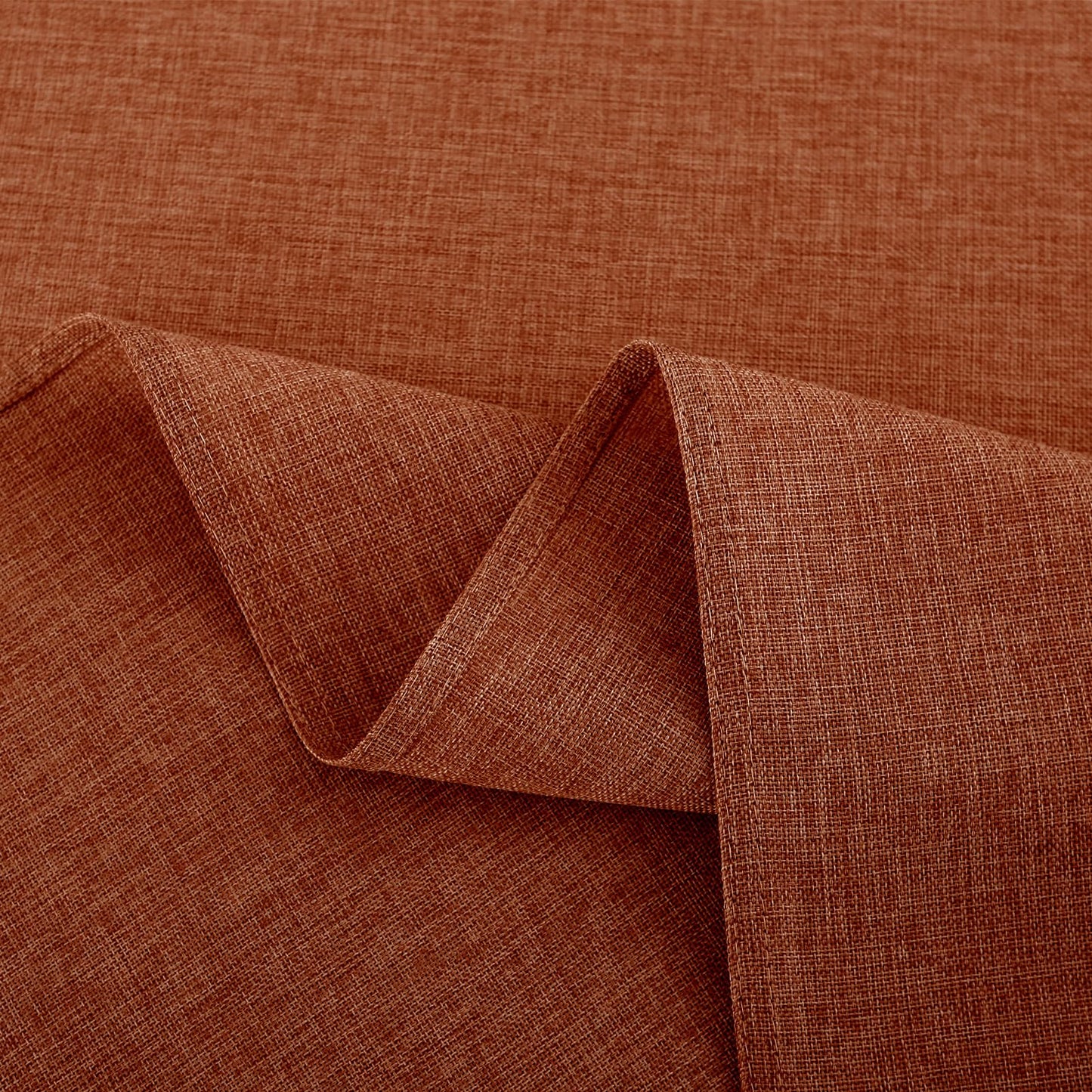 Softalker Fall Linen Textured Rectangle Tablecloth, Thanksgiving Waterproof Farmhouse Burlap Table Cloth, Stain Resistant Table Covers for Kitchen Dining Holiday Party (60 x 104, Burnt Orange)