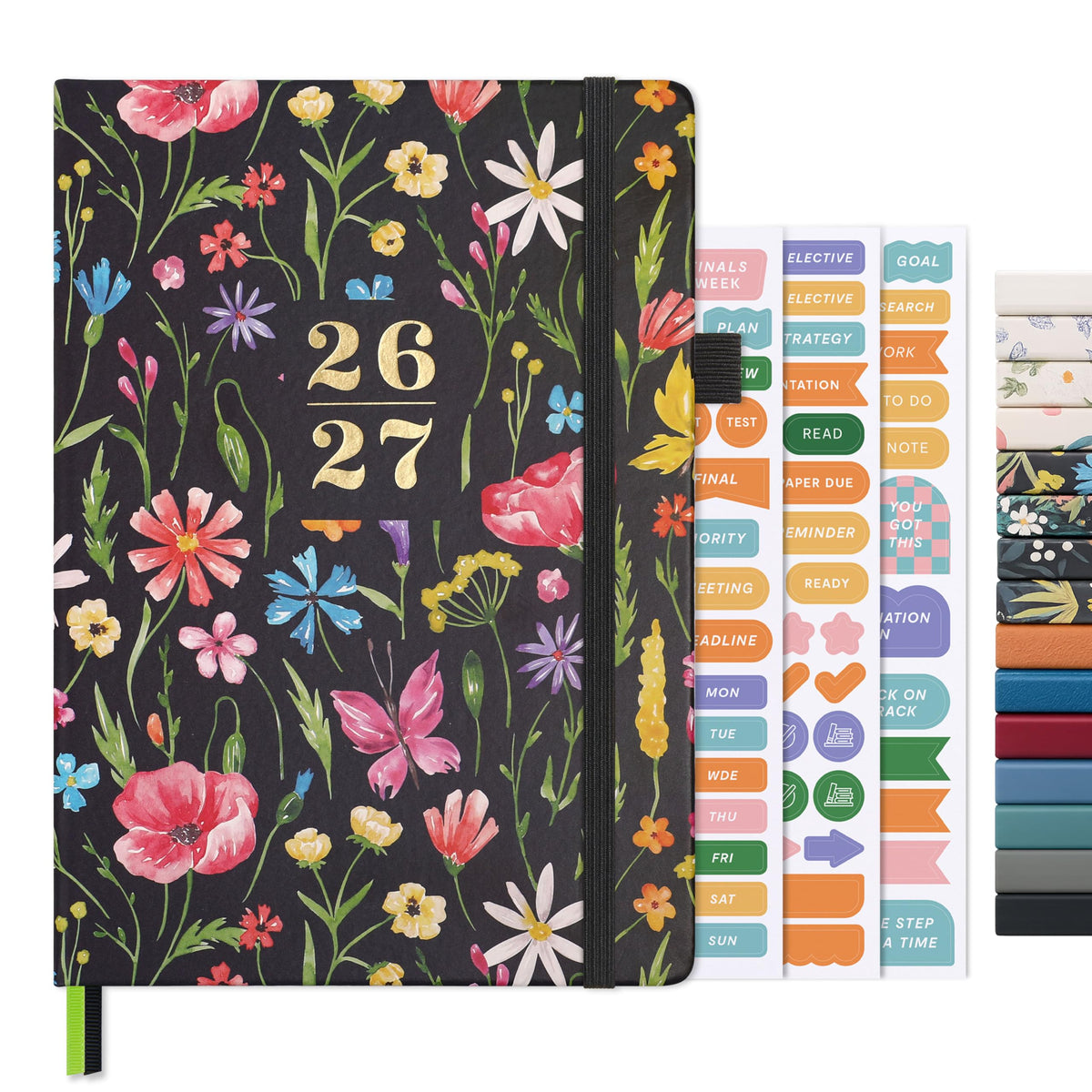 And Per Se Academic Planner 2026-2027 – Weekly & Monthly Planner, July 2026 to June 2027, A5 Leather Hardcover with Inner Pocket – Student & Teacher Organizer, 5.7" x 8"(Wildflower Meadow)