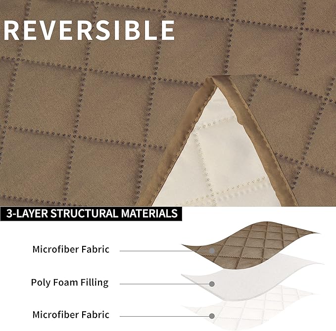 Easy-Going Loveseat Recliner Cover, Reversible Couch Cover