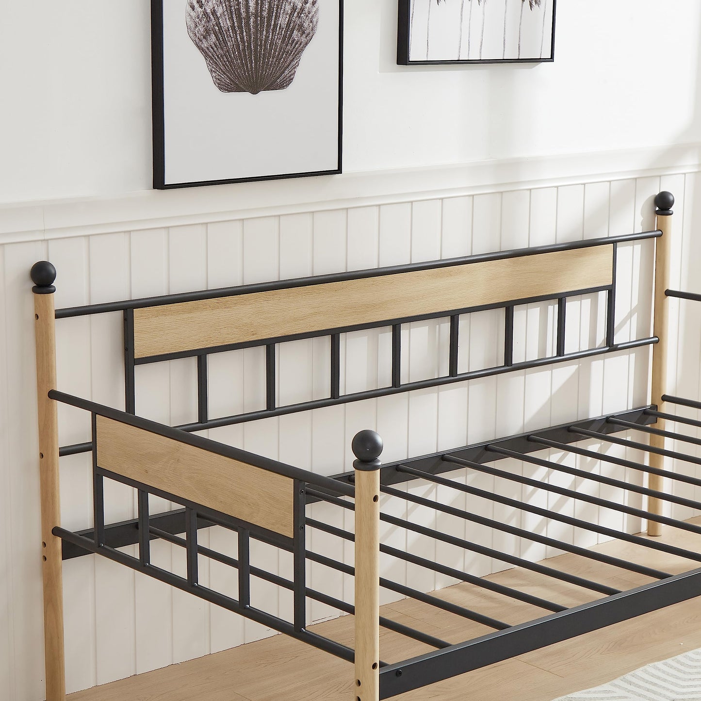 Generic Daybed, Sofa Bed Metal Framed with Trundle Twin Size, Black, 77''L x 40.6'' W x 14.5'' H